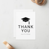 Minimalistischer Abschluss Vielen Dank, dass Sie d Mitteilungskarte (Vorderseite/Rückseite Beispiel)