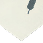 Minimalistischer Abstrakter Chubby-See Weiße Katze Tischdecke (Schrägansicht)