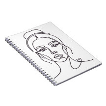 Minimalistischer abstrakter Frauen-Gesicht-Linienk