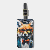 Minimalistischer Abstrakter Fuchs Gepäckanhänger (Vorderseite vertikal)