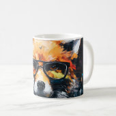 Minimalistischer Abstrakter Fuchs Kaffeetasse (VorderseiteRechts)