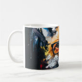 Minimalistischer Abstrakter Fuchs Kaffeetasse (Links)