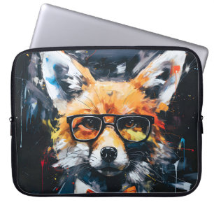 Minimalistischer Abstrakter Fuchs Laptopschutzhülle