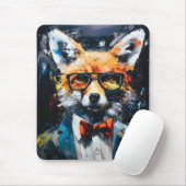 Minimalistischer Abstrakter Fuchs Mousepad (Mit Mouse)