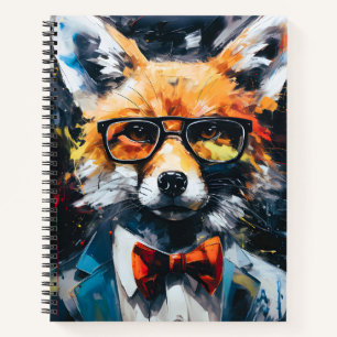 Minimalistischer Abstrakter Fuchs Notizblock