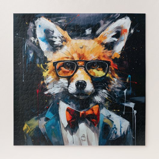 Minimalistischer Abstrakter Fuchs Puzzle (Vertikal)
