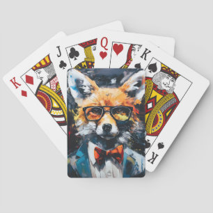 Minimalistischer Abstrakter Fuchs Spielkarten