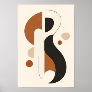 Minimalistischer abstrakter geometrischer Druck | Poster