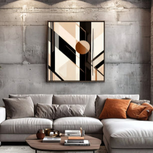 Minimalistischer abstrakter Geometrischer mit Krei Leinwanddruck