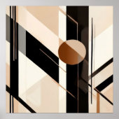 Minimalistischer abstrakter Geometrischer mit Krei Poster (Vorne)