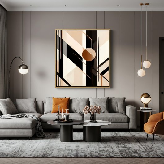 Minimalistischer abstrakter Geometrischer mit Krei Poster