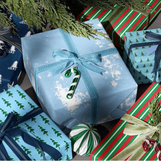 Minimalistischer abstrakter grüner schicker Weihna Geschenkpapier