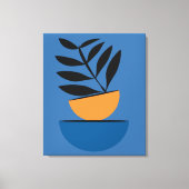 Minimalistischer Abstrakter Halbkreis Boho Botanic Leinwanddruck (Vorderseite)