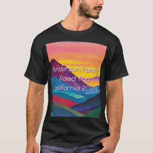Minimalistischer Abstrakter Impressionist Bergwelt T-Shirt