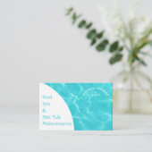 Minimalistischer Abstrakter Pool Water Ripples UK Visitenkarte (Stehend Vorderseite)