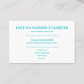 Minimalistischer Abstrakter Pool Water Ripples UK Visitenkarte (Rückseite)