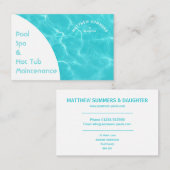 Minimalistischer Abstrakter Pool Water Ripples UK Visitenkarte (Vorne/Hinten)