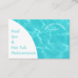 Minimalistischer Abstrakter Pool Water Ripples UK  Visitenkarte