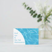 Minimalistischer Abstrakter Pool Water Ripples UK Visitenkarte (Stehend Vorderseite)