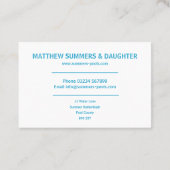 Minimalistischer Abstrakter Pool Water Ripples UK Visitenkarte (Rückseite)
