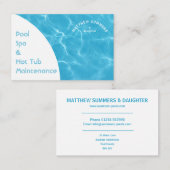 Minimalistischer Abstrakter Pool Water Ripples UK Visitenkarte (Vorne/Hinten)