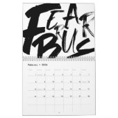 Minimalistischer Abstrakter Schwarz-Weiß-Kalender  Kalender (Feb 2026)