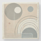 Minimalistischer Abstrakter Stone-Untersetzer Steinuntersetzer (Vorderseite)