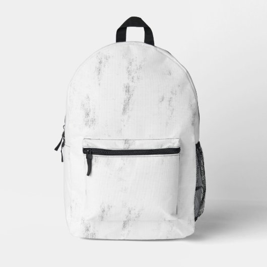 Minimalistischer abstrakter Textur weißer Rucksack (Vorderseite)