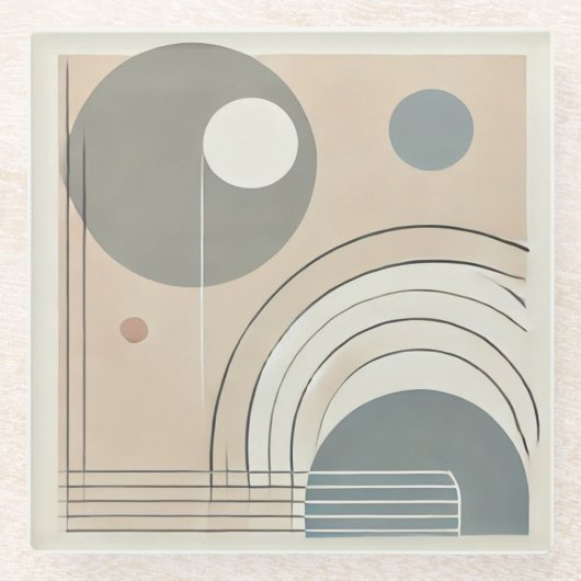 Minimalistischer Abstrakter Untersetzer (Vorderseite)