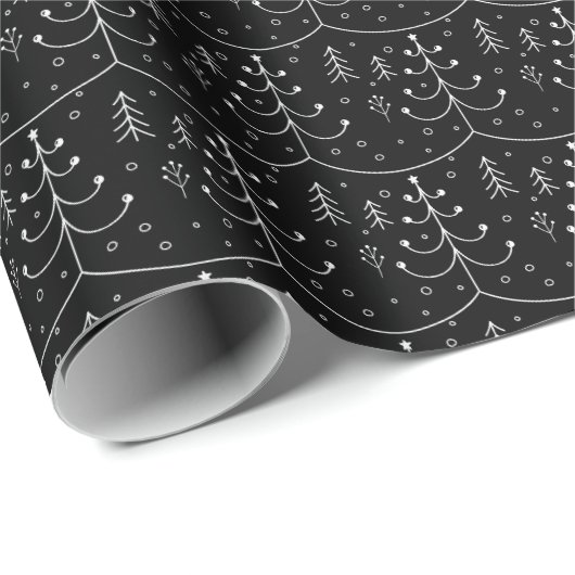 Minimalistischer Abstrakter Weihnachtsbaum Geschenkpapier (Rolleneckpunkt)