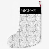 Minimalistischer Abstrakter Weihnachtsbaum Kleiner Weihnachtsstrumpf (Rückseite)