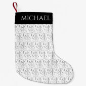 Minimalistischer Abstrakter Weihnachtsbaum Kleiner Weihnachtsstrumpf (Vorderseite)