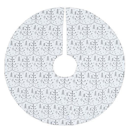 Minimalistischer Abstrakter Weihnachtsbaum Polyester Weihnachtsbaumdecke (Vorderseite)