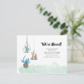 Minimalistischer Adressenwechsel Boho-Pflanze Ankündigungspostkarte (Stehend Vorderseite)