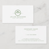 Minimalistischer Agent für Grün und Weiß mit echte Terminkarte (Vorne/Hinten)