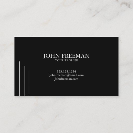 Minimalistischer Agent für Notarsignaturen Visitenkarte (Rückseite)