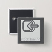 Minimalistischer Aktienkauf Modernes Finanzsymbol Button (Vorne & Hinten)