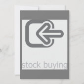 Minimalistischer Aktienkauf Modernes Finanzsymbol Einladung (Vorderseite)