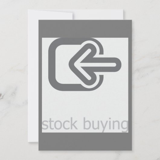 Minimalistischer Aktienkauf Modernes Finanzsymbol Einladung (Vorderseite)