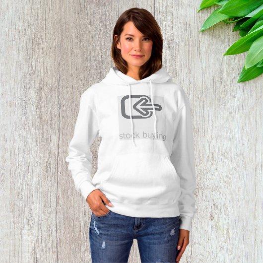 Minimalistischer Aktienkauf Modernes Finanzsymbol Hoodie