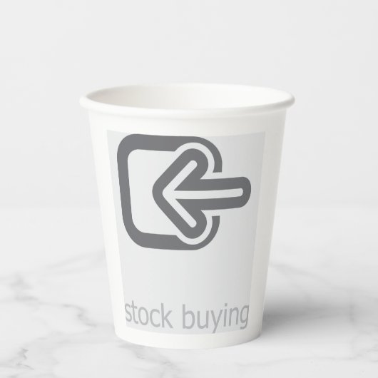 Minimalistischer Aktienkauf Modernes Finanzsymbol Pappbecher (Vorderseite)