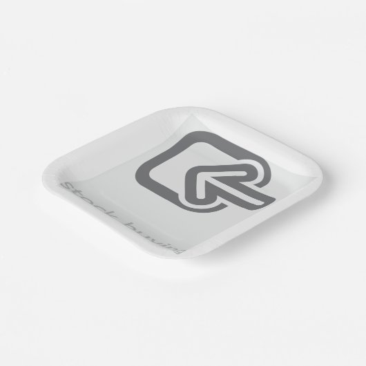 Minimalistischer Aktienkauf Modernes Finanzsymbol Pappteller (Gewinkelt)