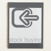 Minimalistischer Aktienkauf Modernes Finanzsymbol Planer (Vorderseite)