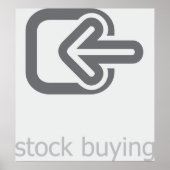 Minimalistischer Aktienkauf Modernes Finanzsymbol Poster (Vorne)
