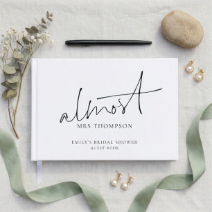 Minimalistischer Almost Mrs Brautparty-Einladung Gästebuch