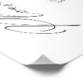 Minimalistischer alphabetischer Hochzeits-Sitzplan Poster (Ecke)