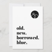 Minimalistischer alter Neugeborener Blau Moderner, Save The Date (Vorderseite)
