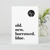 Minimalistischer alter Neugeborener Blau Moderner, Save The Date (Stehend Vorderseite)