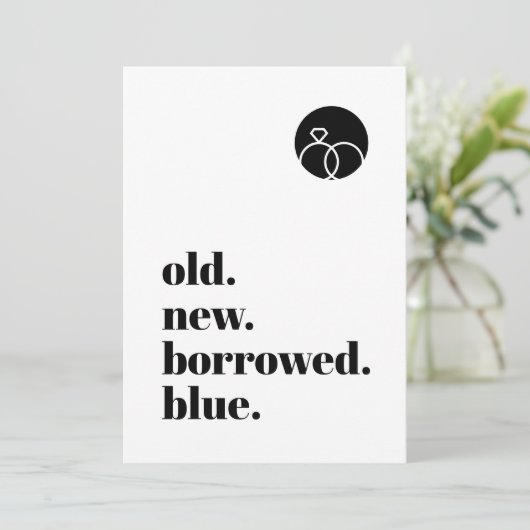 Minimalistischer alter Neugeborener Blau Moderner, Save The Date (Stehend Vorderseite)