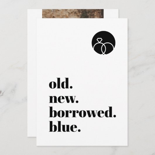 Minimalistischer alter Neugeborener Blau Moderner, Save The Date (Vorne/Hinten)